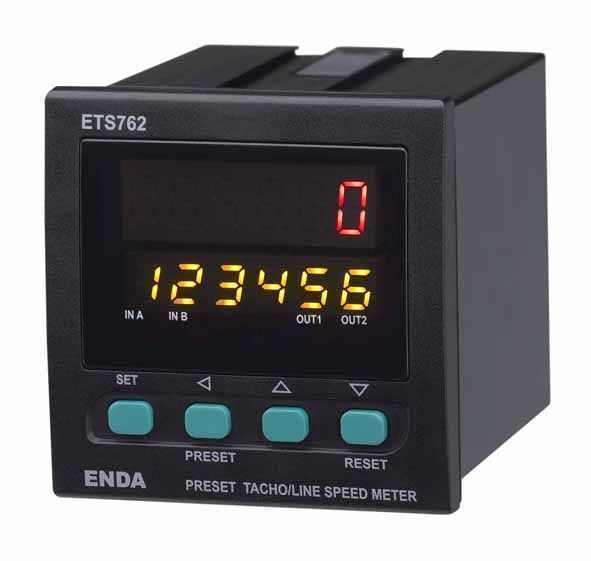 ETS762 230VAC Devir-Hız Ölçer 72x72
