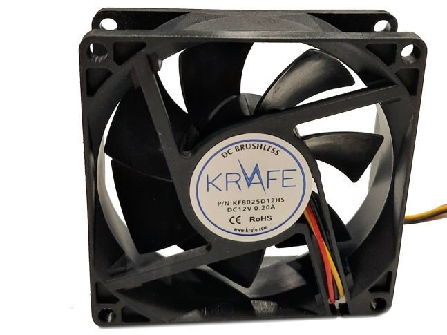 Krafe 80x80x25 12V DC 3 Kablolu Fan