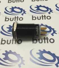 16 mm Işıklı Yaylı Siyah Metal Buton IP67