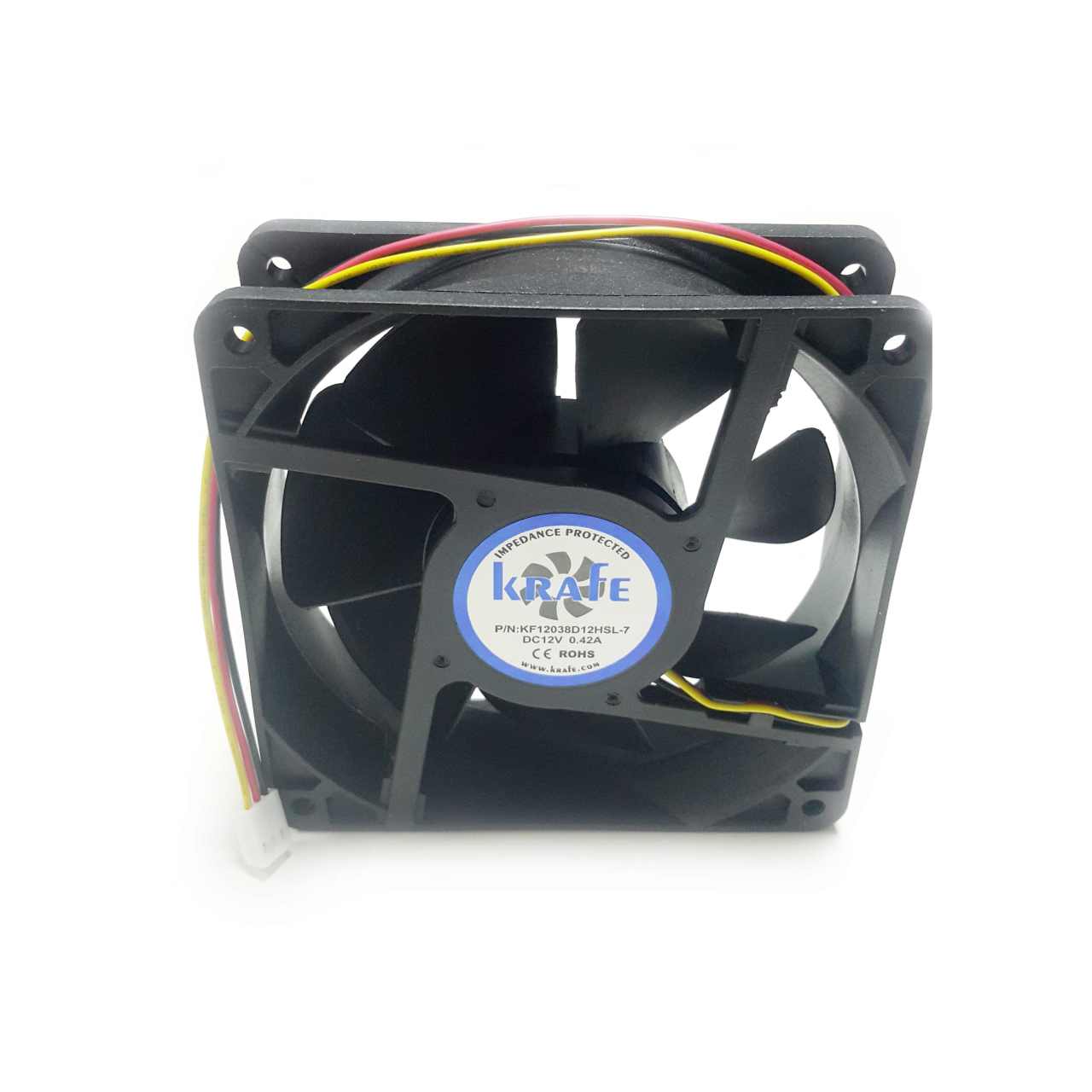 120x120x38 Krafe 12V DC 3 Kablolu Fan