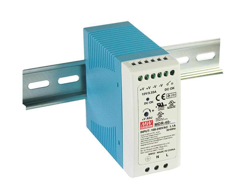 MeanWell 40W 48VDC 0.83A Ray Montaj Güç Kaynağı