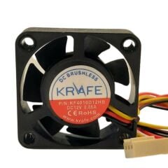 Krafe 40x40x10 12V Dc 3 Kablolu Rulmanlı Fan