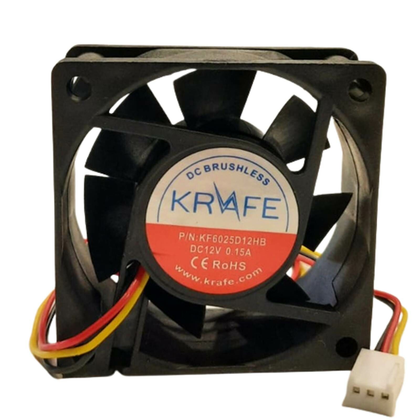 Krafe 60x60x25 12V Dc 3 Kablolu Rulmanlı Fan