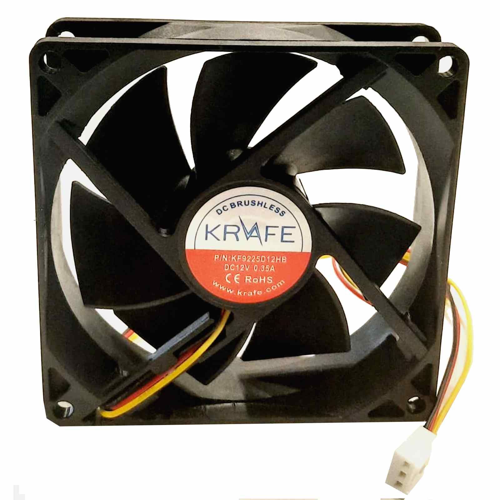 Krafe 92x92x25 12V Dc 3 Kablolu Rulmanlı Fan