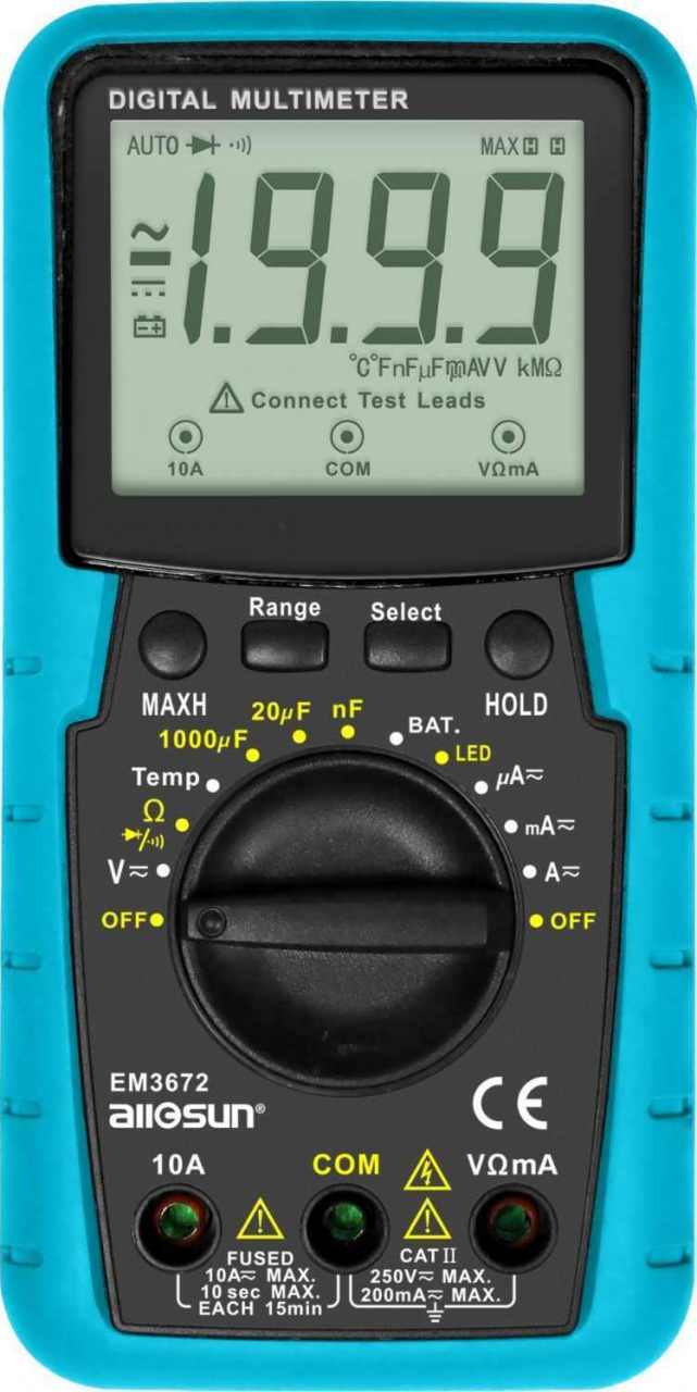 EM3672 Dijital Multimetre (Isı-Kapasite-Batarya)