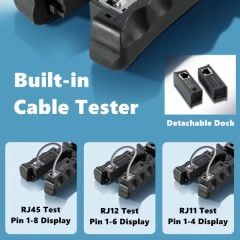 Çok Fonksiyonlu RJ45 RJ12 RJ11 Kablo Test Cihazı ve Sıkma Pensesi