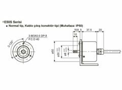 Autonics E50S8-1024-3-T-1  1024 Pulse Artırımlı Enkoder