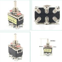 Cntd C523 On-Off-On 6 Pin Toggle Switch