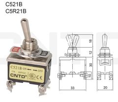 Cntd C521B On-Off 4 Pin Toggle Switch