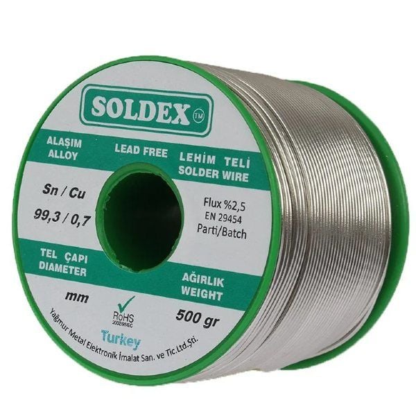 Soldex 0.50mm 500Gr Kurşunsuz Lehim Teli