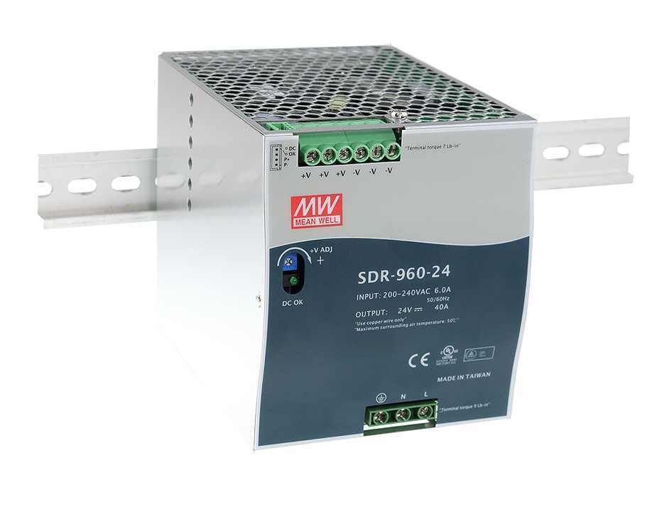 960W 24V 40A 180-264V SDR Ray Montaj Güç Kaynağı-SDR-960-24