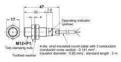 OMRON E2B-M12KS04-WP-B1-2M M12 PNP/NO 2M Kablolu İndüktif Sensör