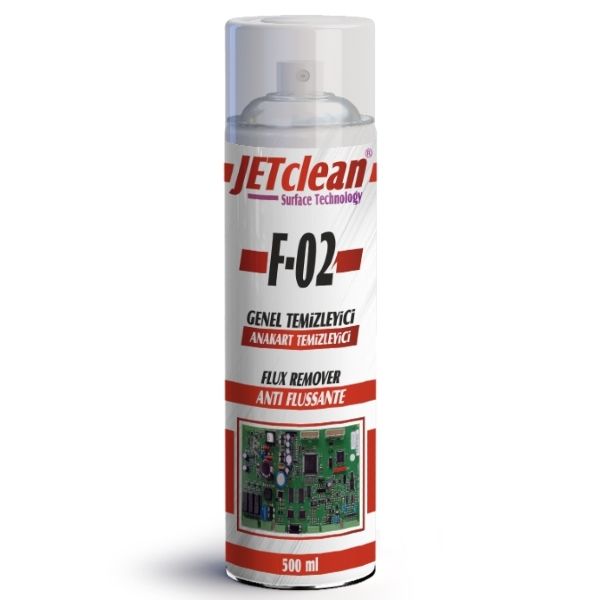 JetClean F-02 Anakart Flux Temizleyici Sprey 500ml