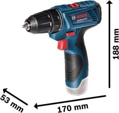 Bosch Akülü Darbeli Vidalama Matkabı GSB 120-LI (2 x 2,0 Ah Akü) - 06019G8100