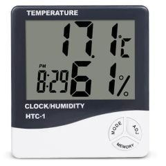 HTC-1 Dijital Termometre Sıcaklık Ölçer Saat