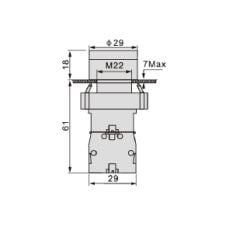 BW3661 Işıklı Metal Yaylı Buton N/O