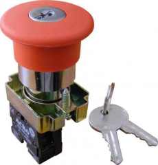BS142 Kalıcı Anahtarlı Metal Acil Stop Butonu N/C