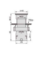 BS542 Kalıcı Çevirmeli Metal Acil Stop Butonu N/C