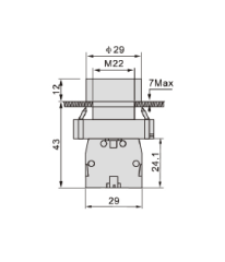 BA5321 İşaretli Metal Yaylı Buton N/O