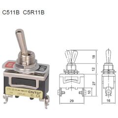 Cntd C511B  On-Off 2P Toggle Switch
