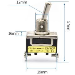 Cntd C511B  On-Off 2P Toggle Switch