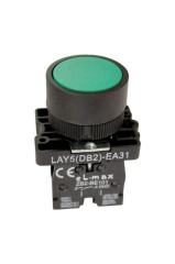 LAY5-EA31 Yeşil Plastik Yaylı Buton