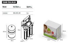 Aquabir inline Açık Kasa 3.2 Galon(12 Litre) 5A-WOP Pompalı Su Arıtma Cihazı 70110000