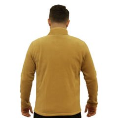 Camel Tam Fermuarlı Unisex Polar