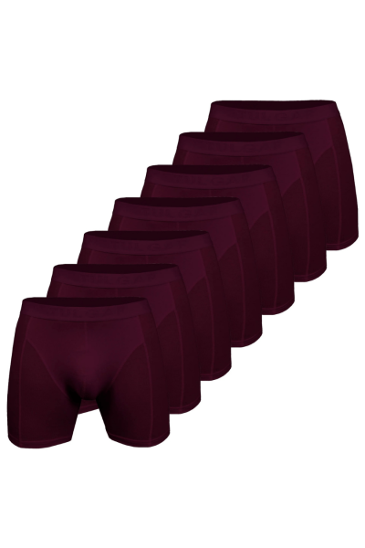 Bambu Boxershort - Bordo - 7'li Paket