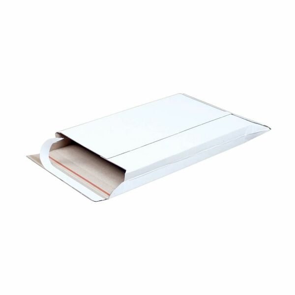 22x30x3,5 cm Beyaz Bant Yapıştırmalı Zarf Kutusu