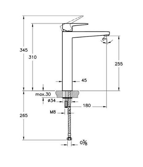 Artema Root Square Lavabo Bataryası (Çanak), altın