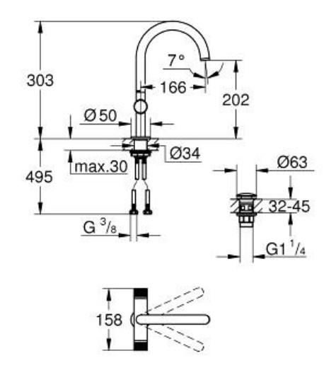 Grohe Atrio Private Collection Tek Delikli Lavabo Bataryası 1/2'' L-Boyut - 21138DA0