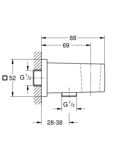 Grohe Euphoria Cube Askılı Duş Çıkış Dirseği - 26370DC0