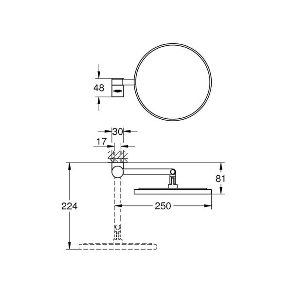 Grohe Selection Makyaj Aynası - 41077GL0