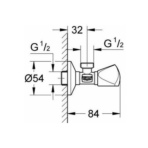 Grohe Ara musluk 1/2'' Girişli 1/2'' Çıkışlı - 22940000