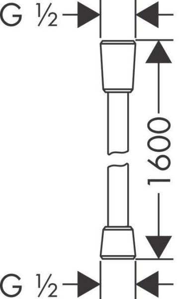 Hansgrohe Isiflex® Duş Hortumu 160 cm Parlak Altın optik