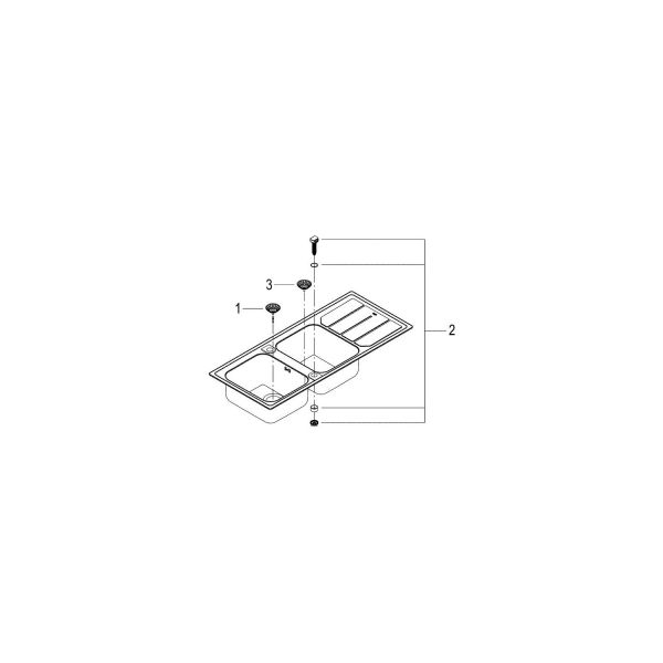 Grohe K500 Damlalıklı Paslanmaz Çelik Eviye - 31588SD0