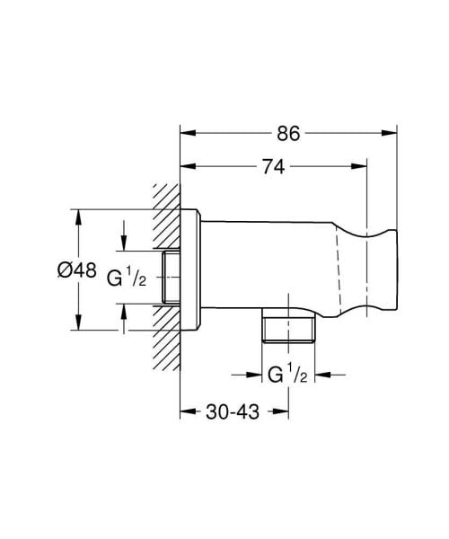 Grohe Rainshower Askılı Duş Çıkış Dirseği - 26658A00