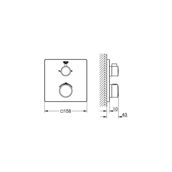 Grohe Grohtherm Termostatik Banyo Duş Bataryası 2 çıkışlı divertörlü- 24079000