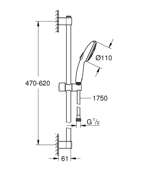 Grohe Tempesta 110 Duş Seti 3 Akışlı (Rain, Jet, Massage) - 26916003