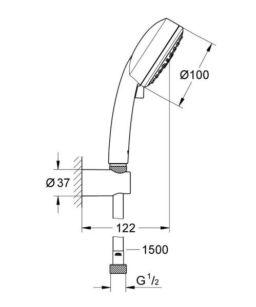 Grohe Tempesta Cosmopolitan 100 Duşu Seti 3 Akışlı - 27588002