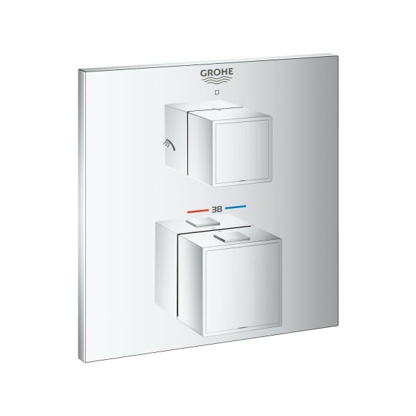 Grohe Grohtherm Cube Termostatik Banyo Duş Bataryası 2 çıkışlı divertörlü- 24154000