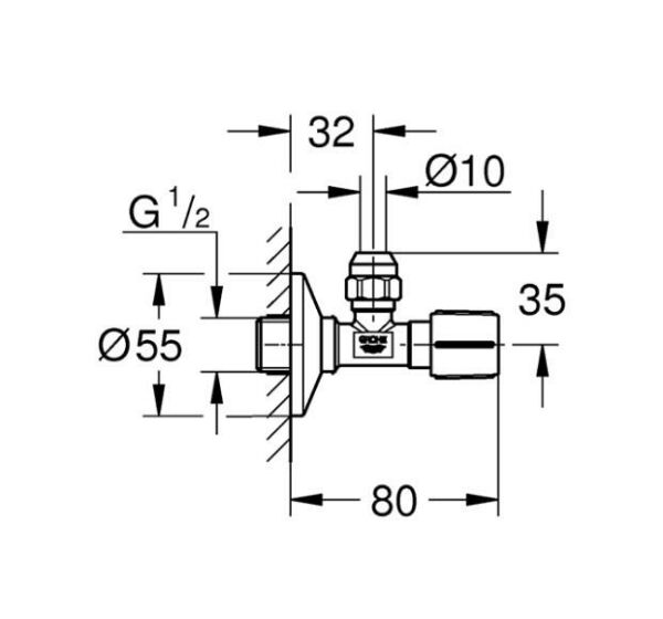 Grohe ARA MUSLUK 1/2″ - 22037DA0