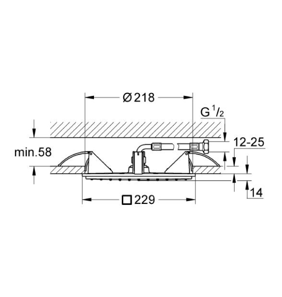 Grohe Rainshower Gömme Tavan Duşu 23X23 cm - 27863000