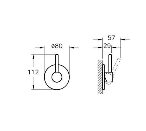 VitrA A41457 Ankastre Stop Valf Mix Sıva Üstü Grubu Krom