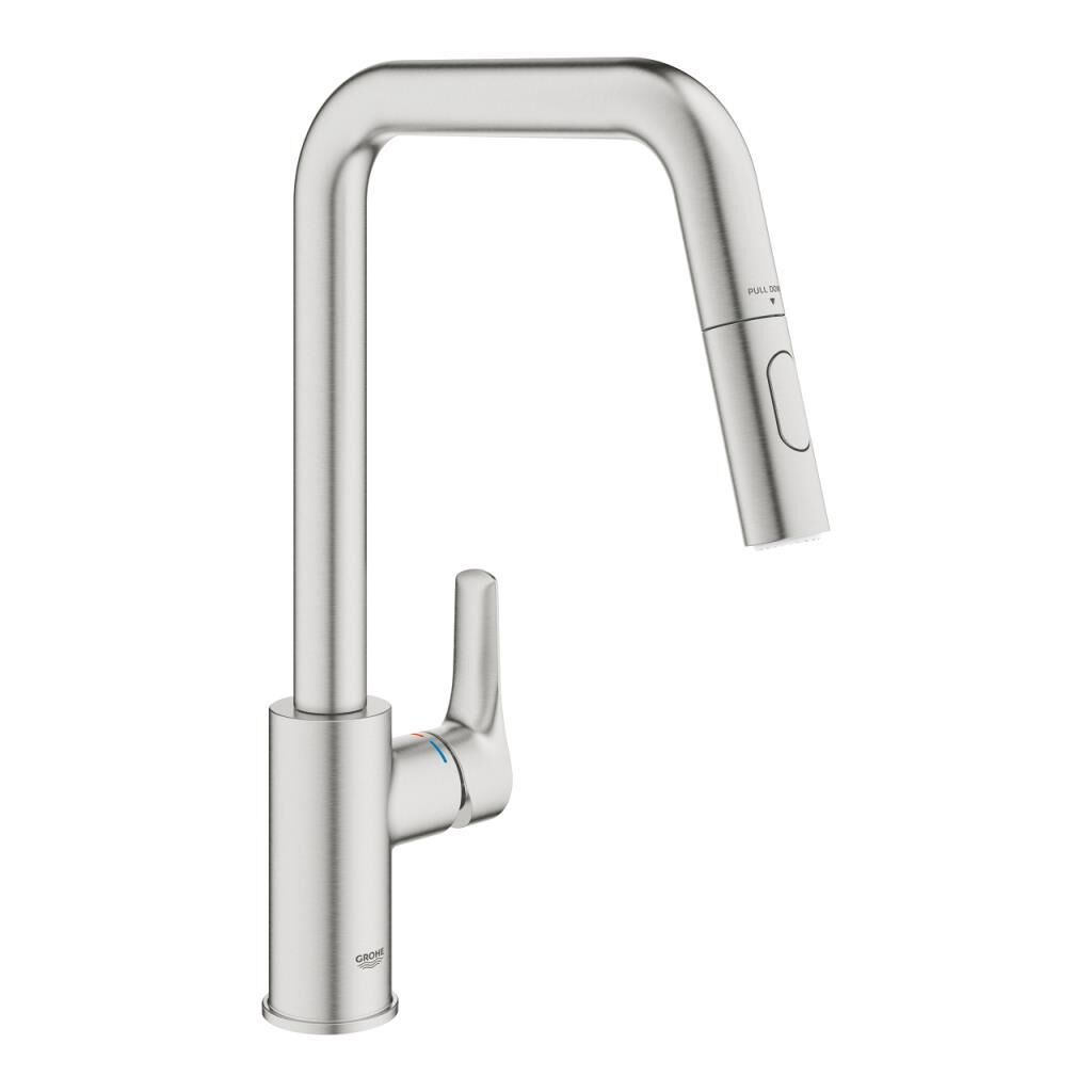 Grohe Eurosmart Eviye Bataryası 2 Akışlı SuperSteel - 30619DC0