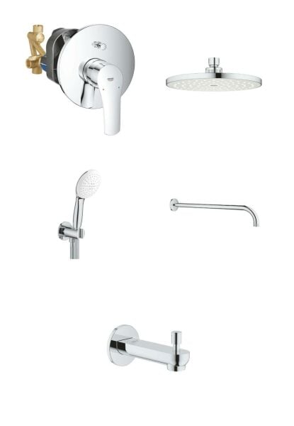 Grohe Eurosmart Gagalı Ankastre Banyo Seti - 33305003SET2