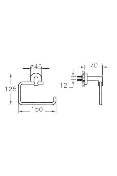 VitrA Minimax A44796 Tuvalet Kağıtlığı Krom