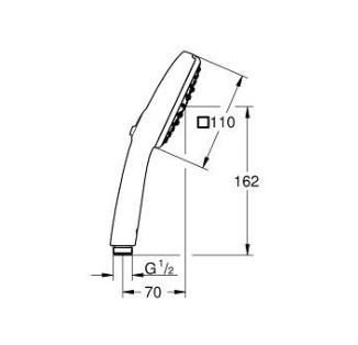 Grohe Tempesta Cube 110 El Duşu 3 Püskürtme - 27574003