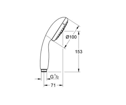 Grohe Tempesta 100 El Duşu 3 Sprey - 28261002